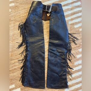 Dark Brown Leather Western Vintage Chaps